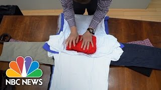 Bundle Packing For Wrinkle Free Clothes  CarryOn  NBC News [upl. by Gilder]