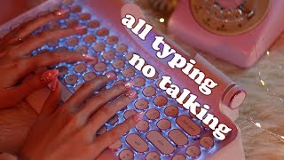 Extremely Relaxing Keyboard Typing ASMR no speaking [upl. by Eelirrem]