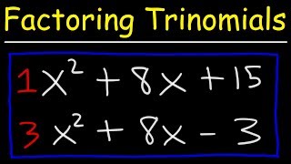 Factoring Trinomials The Easy Fast Way [upl. by Eibber]