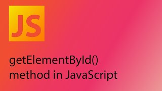 JavaScript 2021 Tutorial 25  The getElementById method [upl. by Mendez]