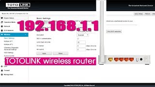 19216811  Setup TOTOLINK wireless router  NETVN [upl. by Phaidra]