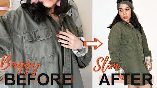 HOW TO EASILY amp SEAMLESSLY RESIZE YOUR OVERSIZED JACKET [upl. by Goodard385]