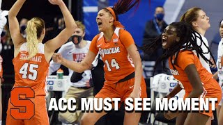 Syracuses Kamilla Cardoso Lifts The Orange With GameWinning Layup  ACC Must See Moment [upl. by Eitsirc876]