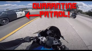 Bikers Caught SPEEDING During Quarantine amp RUN  Bikes VS Cops 55 [upl. by Oilerua687]