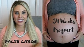 34 Weeks Pregnant  FALSE LABOR  CRAMPS  SYMPTOMS [upl. by Homer]