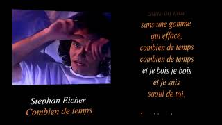 Stephan Eicher Combien de temps [upl. by Oatis]