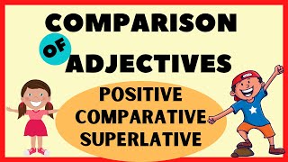 COMPARISON OF ADJECTIVES  POSITIVE  COMPARATIVE  SUPERLATIVE [upl. by Jet]