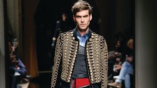 Balmain FallWinter 2016 Menswear Show [upl. by Eibbor702]