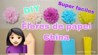 COMO HACER POMPONES DE PAPEL CHINA SUPER FACIL [upl. by Rihana]