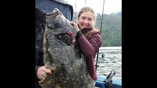 Harpooning Big Butts Halibut Fishing [upl. by Ellenrahc]