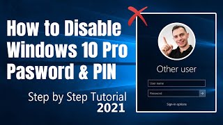 How to Remove Windows 10 Password and PIN  Tutorial 2021 [upl. by Dnomder]