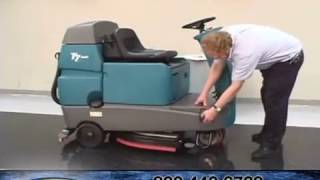 How to Operate The Tennant T7 Rider Floor Scrubber [upl. by Pontone]