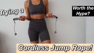 Trying a CORDLESS JUMP ROPE from Amazon  Review Jump Rope Challenge [upl. by Suzanne891]