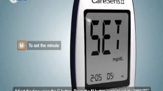 CareSens II  Setting up your Meter  Set Mode [upl. by Rasaec]