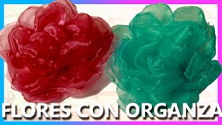 COMO HACER FLORES CON TELA ORGANZA FÁCILES  Manualidades [upl. by Eseerahs]