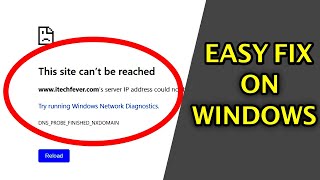 FIX  This Site Cant Be Reached Error On Windows PCs [upl. by Ayotahs]