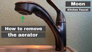 How to remove a Moen kitchen faucet aerator [upl. by Terri227]