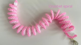 Crochet spiral  curly spiral  cork screw spiral  corkscrew [upl. by Nealy]