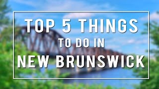 TOP 5 THINGS TO DO in NEW BRUNSWICK  CANADA [upl. by Nirehtac]