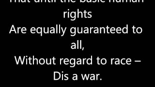 Bob Marley  War  lyricswmv [upl. by Alokin608]