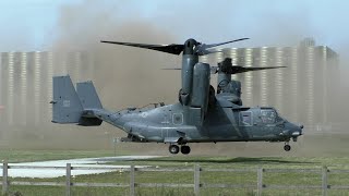 USAF CV22 Osprey Visiting amp Destroying Addenbrookes Hospital Helipad [upl. by Marino]