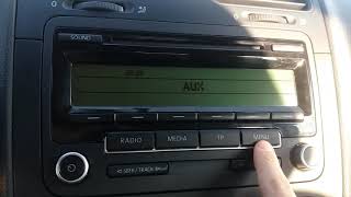 VW RCD 310 BLUETOOTH MENU [upl. by Yttocs]