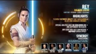 How to Easily Beat Tier 1 and 2 of the Galactic Legend Rey Event  SWGOH Star Wars Galaxy of Heroes [upl. by Burd]