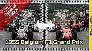 HD Color 1955 Belgian F1 Grand Prix at Spa Francorchamps  Race  Documentary 4k 50fps [upl. by Harday306]