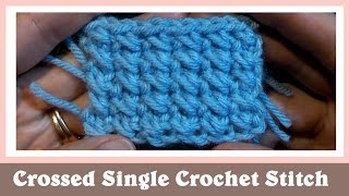 Crossed Single Crochet Stitch [upl. by Dalis]