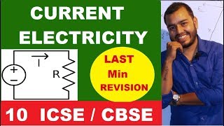 ICSECBSE CLASS10th Current Electricity Equivalent Resistance Circuit Solving Revision [upl. by Naeerb467]