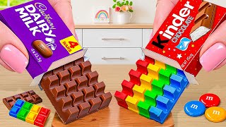 Sweet Chocolate Cake Recipe Using Dairy Milk amp Rainbow Kinder  Viral Chocolate Cake 🍫✨ [upl. by Aiden737]