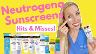 The Truth About Neutrogena Sunscreen Hits and Misses  NOT SPONSORED  Dermatologist Reviews [upl. by Wolfy]