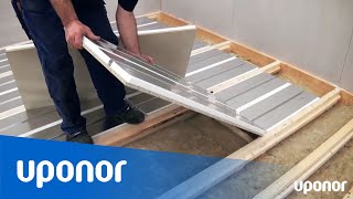 Installation av golvvärme  Uponor Golvvärmekassett med isolering [upl. by Atiekahs]