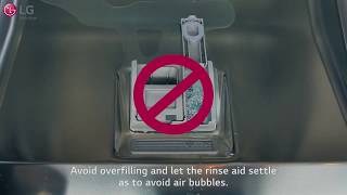 LG Dishwasher  How to Use Rinse Aid [upl. by Olivette]