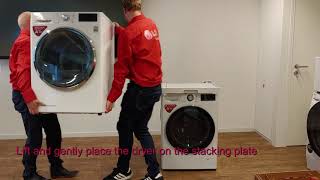 LG Washing Machine  How to stack an LG Dryer on an LG Washer with a Stacking Plate [upl. by Irv]