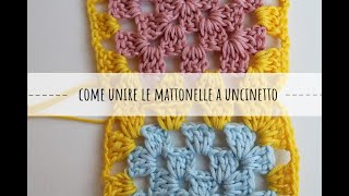 Come unire le mattonelle granny  tutorial uncinetto [upl. by Misaq]