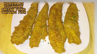 Crispy Southern Fried Whiting Fish Recipe  Easy Homemade Cooking [upl. by Rambert302]