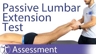 Passive Lumbar Extension Test PLET  Lumbar Instability [upl. by Anec638]