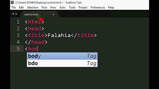 How to create basic webpage with Sublime Text3 [upl. by Kerby]