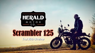 Herald Motor Company  Scrambler 125  Test Ride Review [upl. by Bucella]