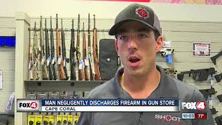 Man accidentally shoots gun inside store [upl. by Giliane]