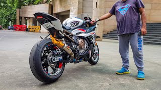 LOUD BMW S1000RR Akrapovic GP Exhaust System Sound FLAME SPITTER 🔥 [upl. by Lomaj789]