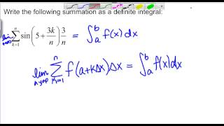 Converting a Riemann Sum to a Definite Integral [upl. by Aliemaj]