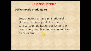 Microéconomie S2 partie 1 quot introduction à létude de producteur quot [upl. by Irallih]