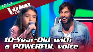 10YearOld POWERHOUSE surprises EVERYONE in The Voice Kids [upl. by Stefa940]