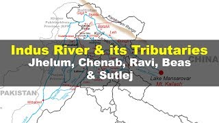 Indus river and its tributaries  Geography UPSC IAS NDA CDS SSC CGL [upl. by Aikenat]