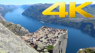 4K  Preikestolen Cliff Pulpit Rock in Norway [upl. by Adiell540]