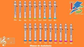 Himno de ANDALUCÍA tutorial con FLAUTA 2 [upl. by Amadeo]