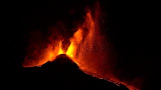 Mount Etna Italy live eruption 23022021 [upl. by Initof]