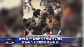 Several students suspended after all out brawl breaks out at DeSoto High School [upl. by Allecram]